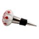 Red Leaf Ceramic Wine Stopper